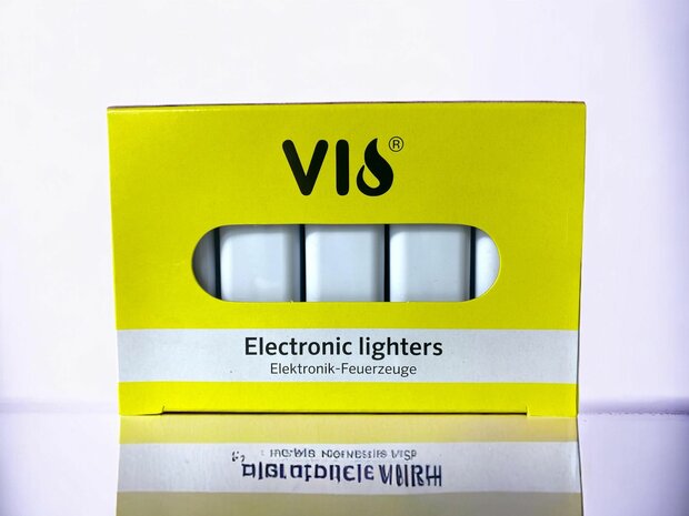 Lighters - print lighters - refillable - advertising lighters white 50 pieces in tray