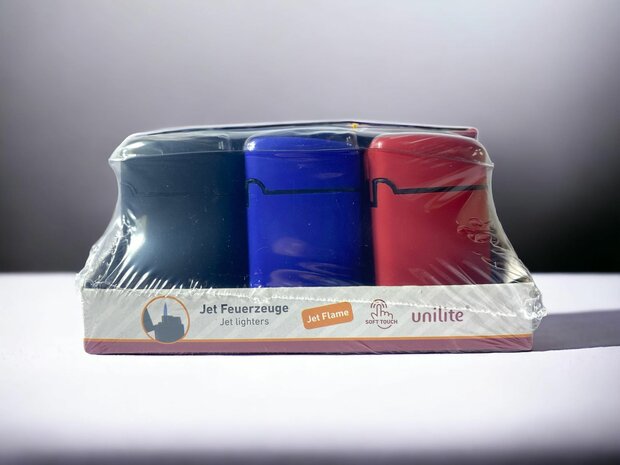 Jet Flame lighters - wind lighter - 15 pieces in display - soft color