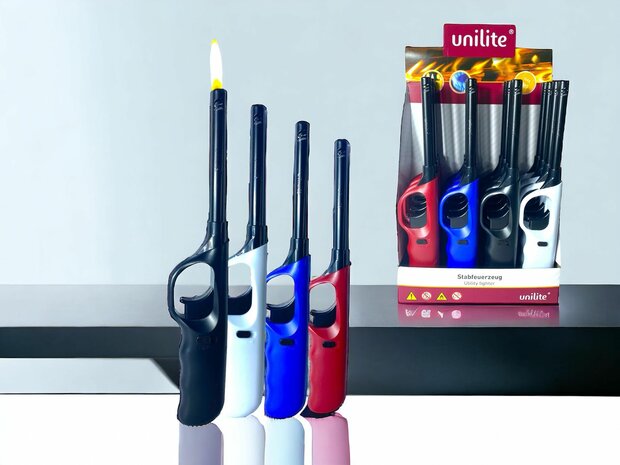 Briquet BBQ - Allume-bougie briquets de cuisine - 16 pi&egrave;ces - rechargeable + 2 gas