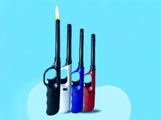 BBQ Lighter - Candle lighter kitchen lighters - 16 pieces - refillable + 2 gas