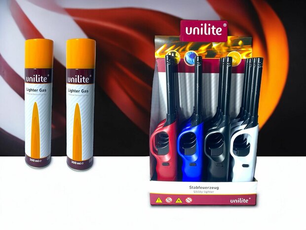 BBQ Lighter - Candle lighter kitchen lighters - 16 pieces - refillable + 2 gas