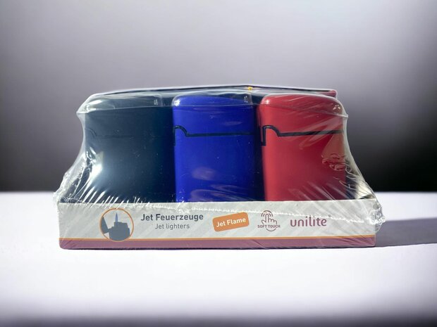 Jet Flame lighters - wind lighter - 15 pieces in display - soft color + gas