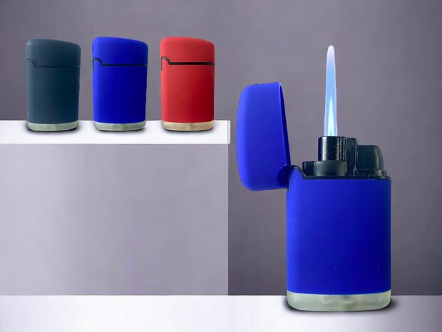 Jet Flame lighters - wind lighter - 15 pieces in display - soft color + gas