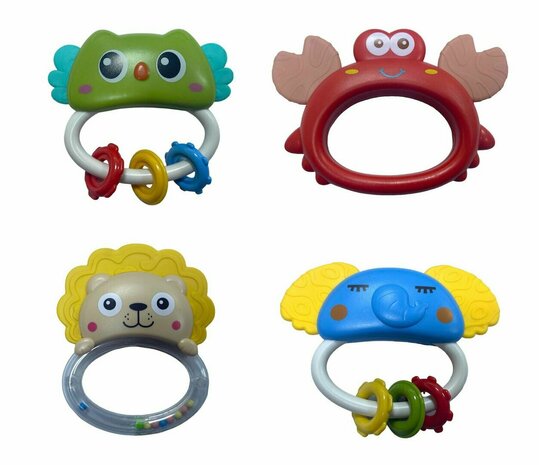 Baby Toys Baby rattle set - 4 pieces - Teething ring