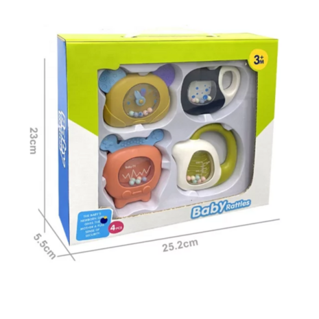 Baby Speelgoed Baby rammelaar set - 4 stuks 