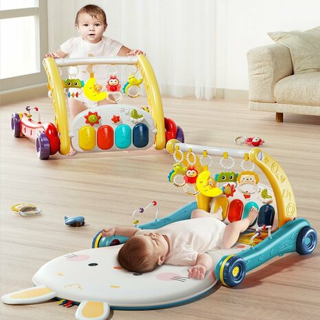 Baby walker + baby mat baby rack - set 2in1