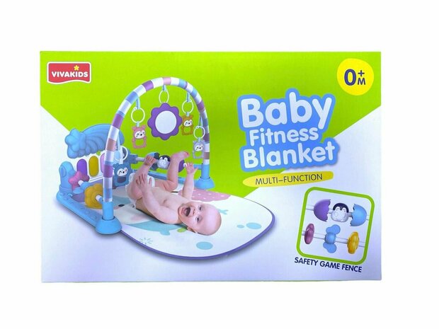Baby speelmat Baby-fitness deken Viva Kids - Met Speeltjes En Piano - 0 jaar - roze