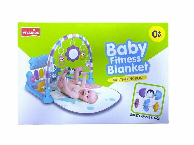 Baby speelmat Baby-fitness deken Viva Kids - Met Speeltjes En Piano - 0 jaar - roze