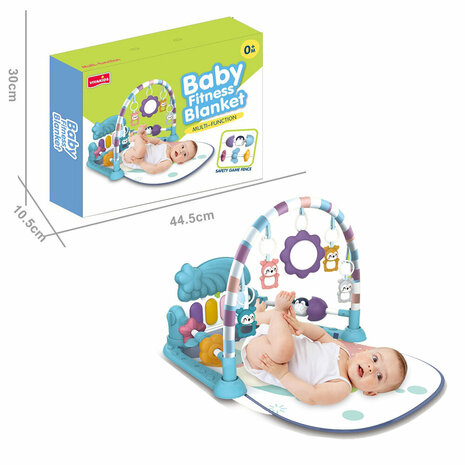 Baby speelmat Baby-fitness deken Viva Kids - Met Speeltjes En Piano - 0 jaar - roze