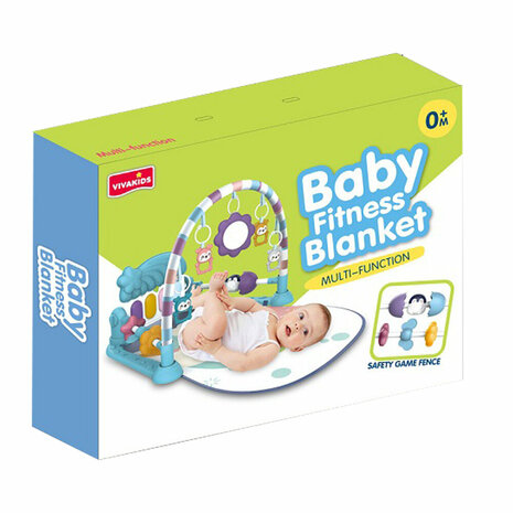 Baby speelmat Baby-fitness deken Viva Kids - Met Speeltjes En Piano - 0 jaar - roze