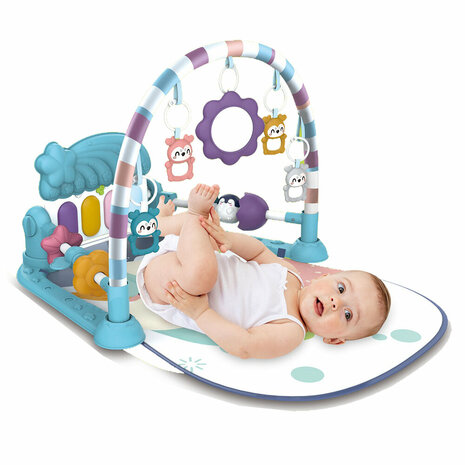 Baby speelmat Baby-fitness deken Viva Kids - Met Speeltjes En Piano - 0 jaar - roze