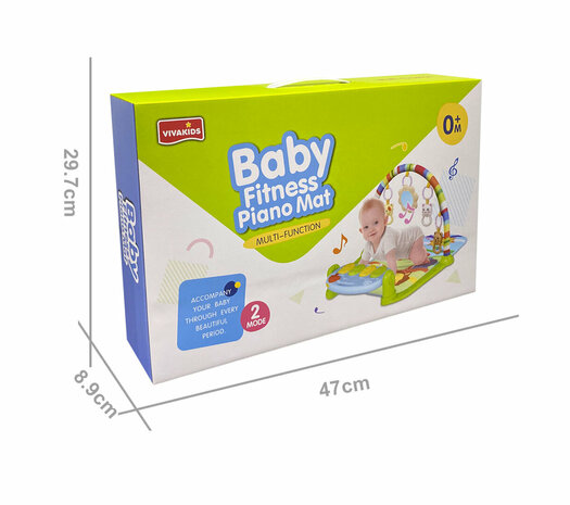 Babyspielmatte Baby-Fitnessdecke mit Spielzeug und Klavier 0 Jahre Viva Kids