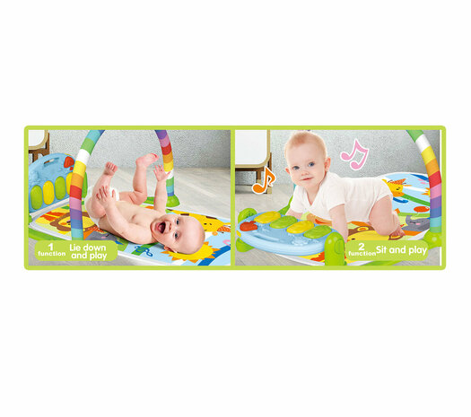 Babyspielmatte Baby-Fitnessdecke mit Spielzeug und Klavier 0 Jahre Viva Kids