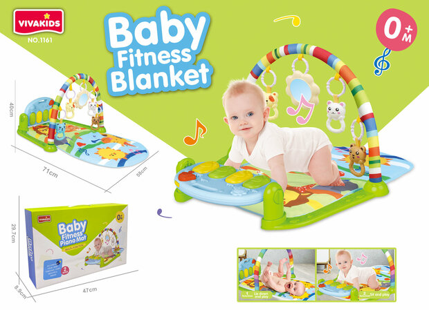 Baby play mat Baby fitness blanket with toys and piano 0 years Viva Kids