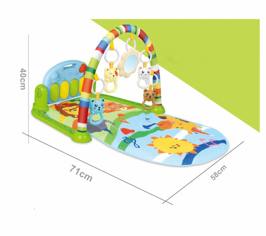 Babyspielmatte Baby-Fitnessdecke mit Spielzeug und Klavier 0 Jahre Viva Kids