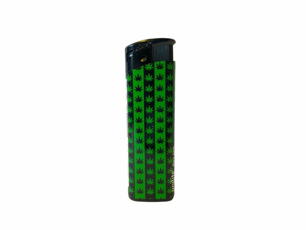 Lighters 50 pieces refillable electronic lighter with marijuana print