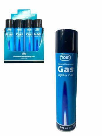 TOM Gas -  300ML - universeel gasfles - aanstekers
