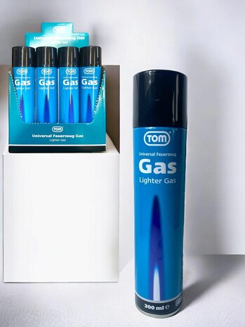 TOM Gas -  300ML - universeel gasfles - aanstekers