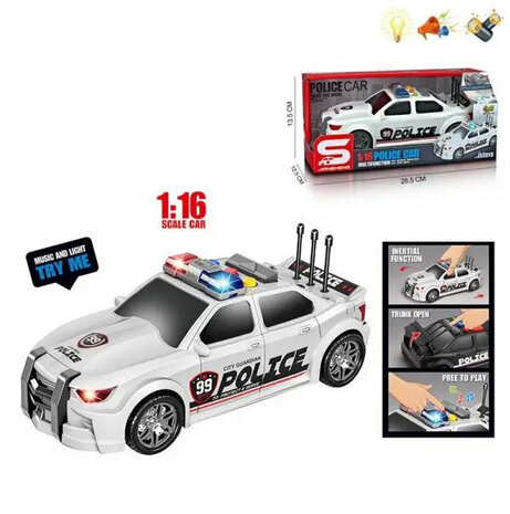 Voiture de police avec moteur &agrave; friction effets sonores et lumineux 24CM Voiture de police 99 USA