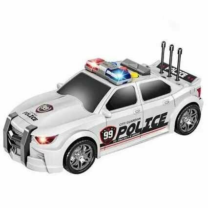 Police car with friction motor sound and light effects 24CM Police car 99 USA