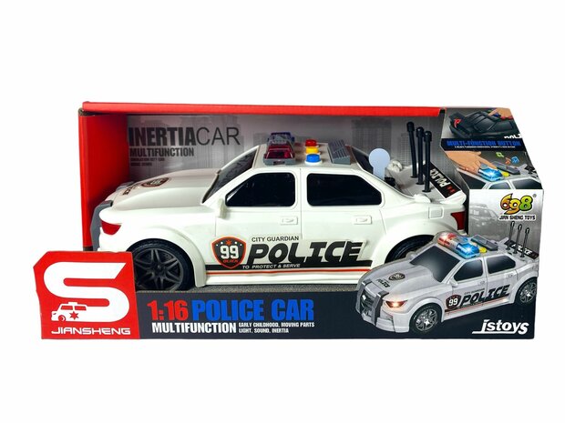 Police car with friction motor sound and light effects 24CM Police car 99 USA