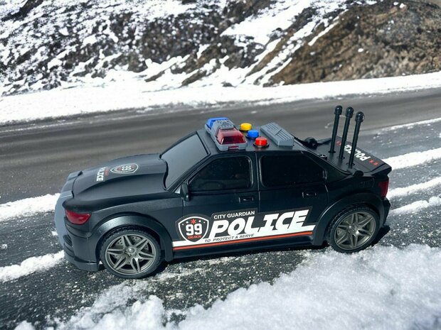 Politie auto met frictiemotor geluids en lichteffecten 24CM Police car 99 USA Z
