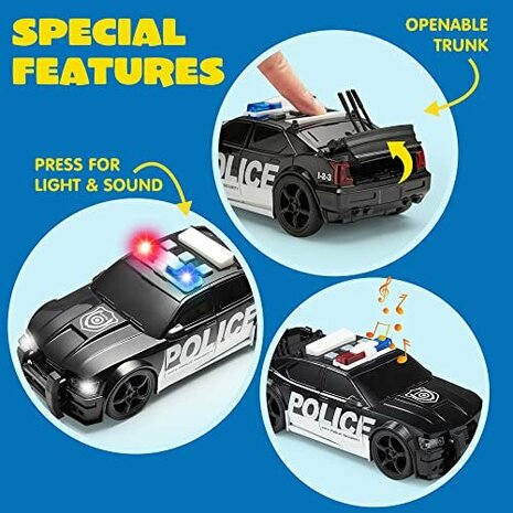 Voiture de police avec moteur &agrave; friction effets sonores et lumineux 24CM Voiture de police 99 USA B