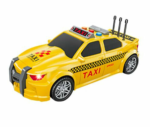 Speelgoed taxi  auto met geluids en lichteffecten frictiemotor - 1:16