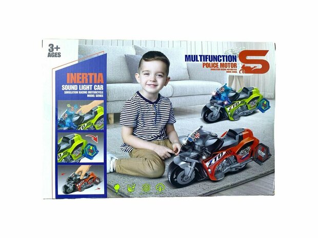 Speelgoed motor - geluid, licht en frictiemotor - 1:16