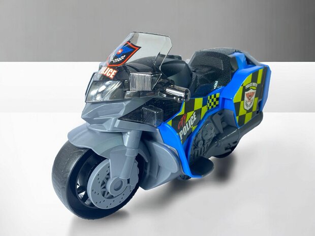 Motorcycle Police - toy police motorcycle - sound, light and friction motor - 1:16