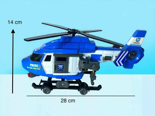 Toy attack helicopter - chopper - with light and sound 29CM