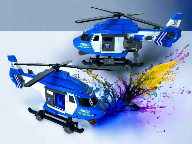 Toy attack helicopter - chopper - with light and sound 29CM