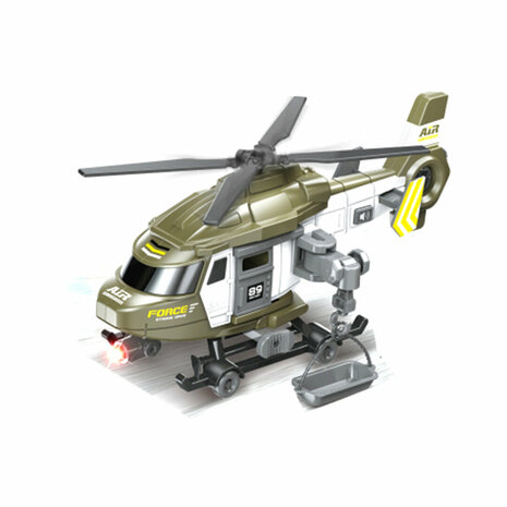 H&eacute;licopt&egrave;re d&#039;attaque jouet - chopper - avec lumi&egrave;re et son 29CM
