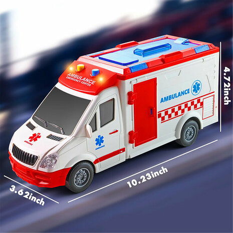 Ambulance jouet avec lumi&egrave;res et effets sonores de sir&egrave;ne