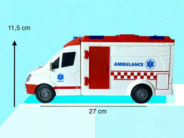 Spielzeugkrankenwagen mit Lichtern und Sirenensoundeffekten