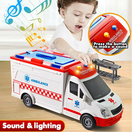 Toy Ambulance with lights and siren sound effects