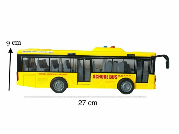 Toy School Bus 27CM friction motor light and sound