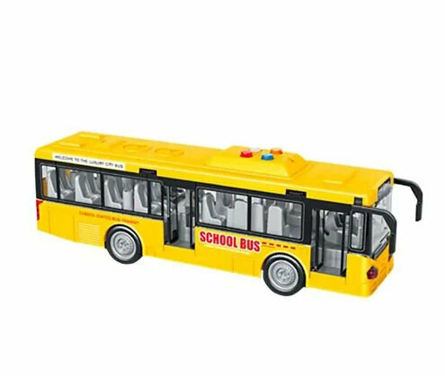 Jouet autobus scolaire 27CM moteur &agrave; friction lumi&egrave;re et son