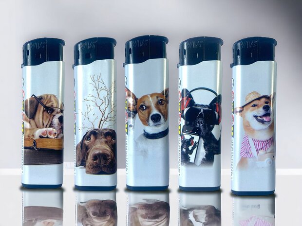 Lighters click 50 pieces doggie print