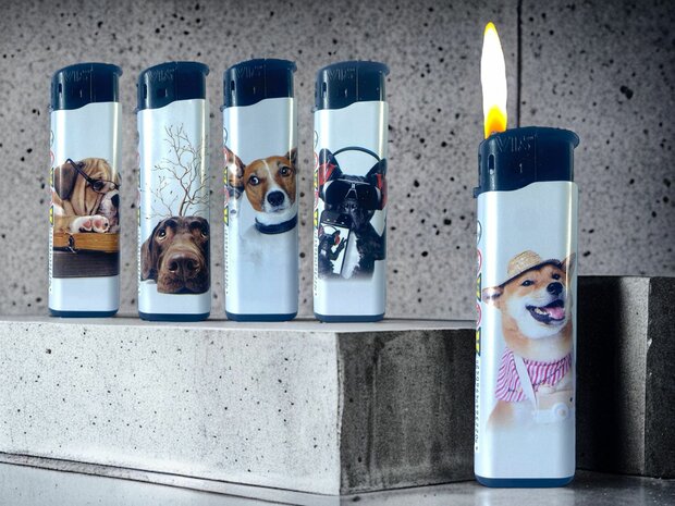 Lighters click 50 pieces doggie print