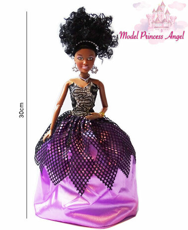 Toy doll with nice gala dress - Bridesmaid, gala, cocktail outfit 30CM p