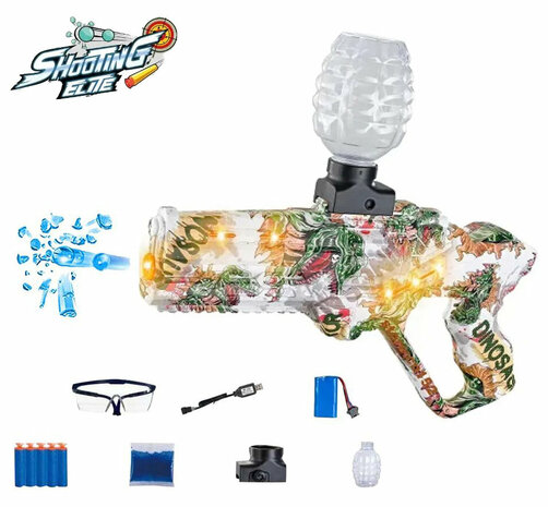 Gel blaster - Kit complet Glow in the Dark LED LIGHT + fl&egrave;ches - 5000 billes rechargeables 31CM B