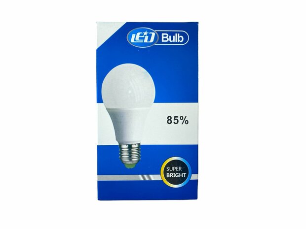 LED verlichting - E27 fitting - 1W vervangt 12W - 6500K daglicht wit Energy A