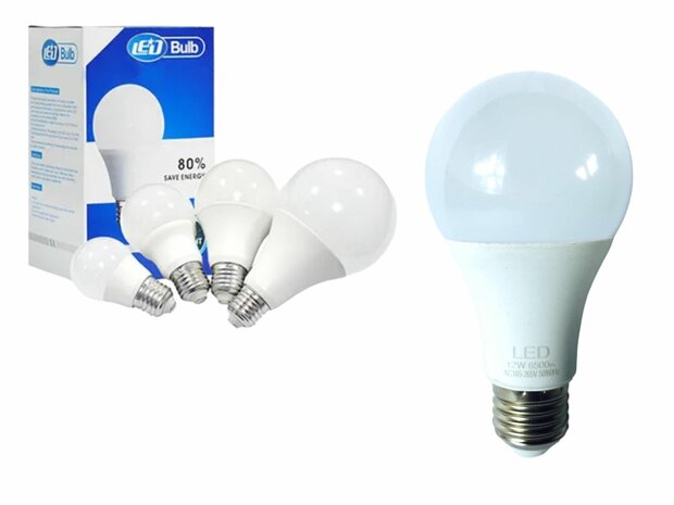 LED verlichting - E27 fitting - 1W vervangt 12W - 6500K daglicht wit Energy A