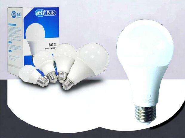 LED verlichting - E27 fitting - 1W vervangt 12W - 6500K daglicht wit Energy A