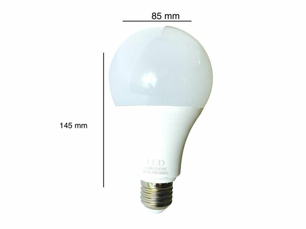 LED verlichting - E27 fitting - 1W vervangt 18W - 6500K daglicht wit Energy A