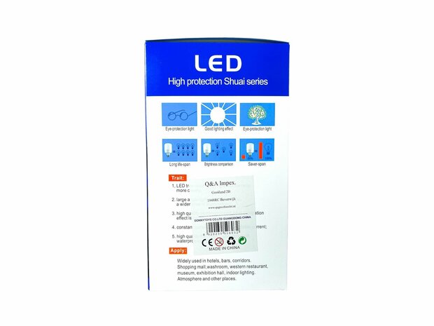 LED verlichting - E27 fitting - 1W vervangt 40W - 6500K daglicht wit Energy A