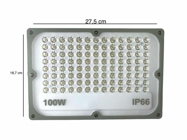 LED Breedstraler PRO IP67 - 100W 9000 Lumen - 6500K daglicht wit- 3 jaar garantie