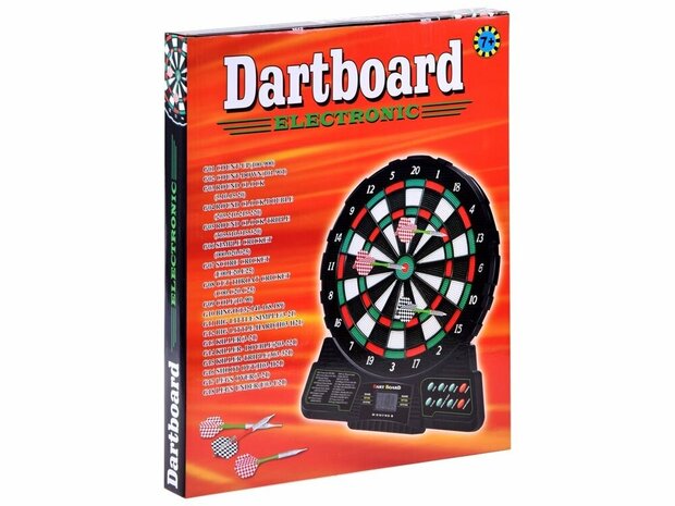 Electronic dartboard - incl. 6 arrows - 36.5 cm