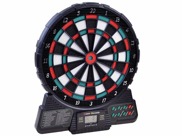 Electronic dartboard - incl. 6 arrows - 36.5 cm